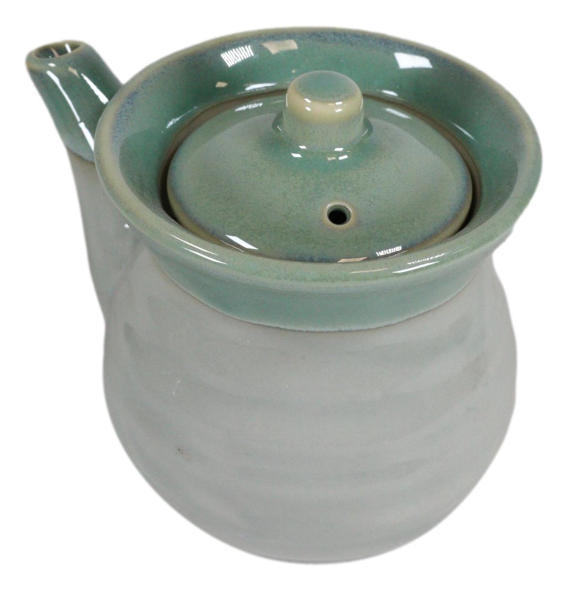 Pack Of 2 Green Japanese Tenmoku Glazed Porcelain Vinegar Soy Sauce Dispensers