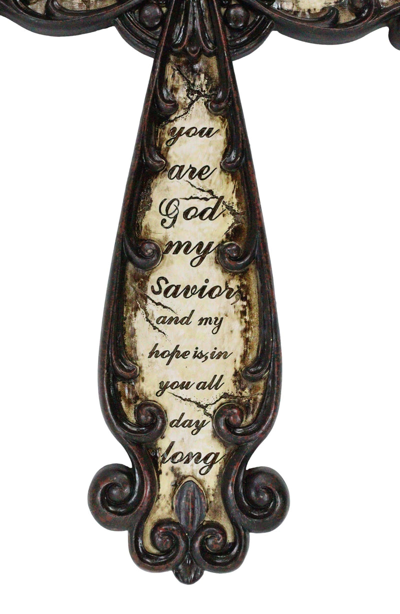 Western Scrollwork Fleur De Lis Show Me Your Ways Oh Lord Prayer Wall Cross