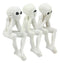 Glow In The Dark See Hear Speak No Evil Alien Shelf Sitters Set Of 3 Figurines