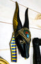 Ebros Egyptian God Of Afterlife Anubis Head Winged Scarab Bust Wall Plaque Decor 10"H