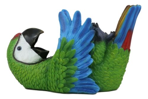 Ebros Rio Rainforest Jungle Green Scarlet Macaw Parrot Wine Bottle Holder