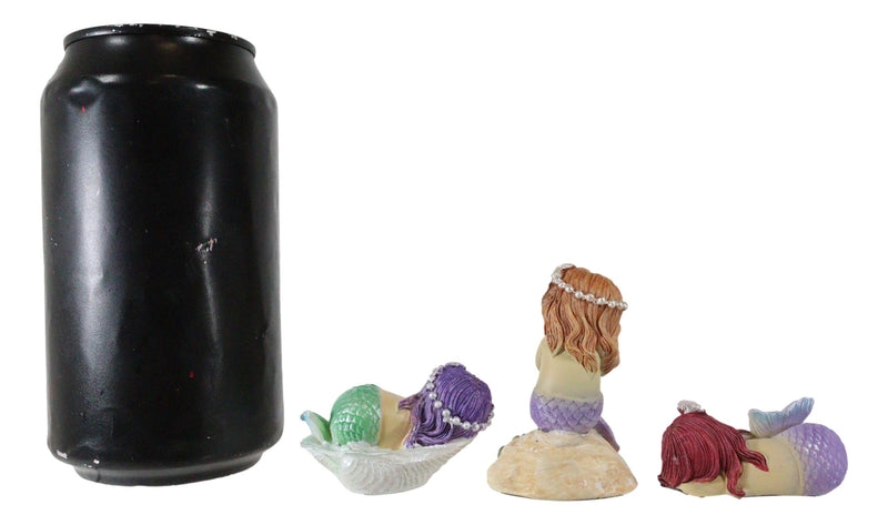 Ebros Whimsical Mergirls Mermaid Babies Small Miniature Figurines Set of 3
