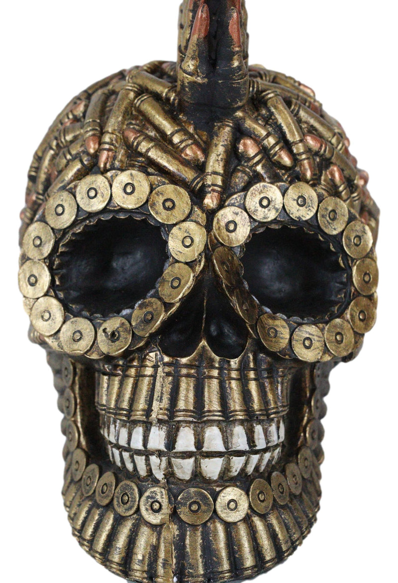 Steampunk World War Ammo Rifle Bullet Shell Casings Morphing Gold Colored Skull
