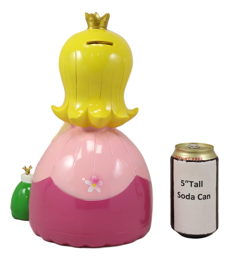 Pretty Fairy Princess With Frog Prince Children Boys Girls Money Coin Piggy Bank