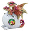 Ebros Gift Solar Raeon Crystal Hydra 3 Headed Dragon Hatchling Breaking Out of Egg Shell Decorative Figurine 5" H Dungeons and Dragons Statue Wyrmling Eggs Decor Medieval Renaissance Theme