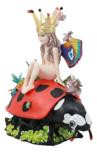 Ebros Sheila Wolk Chariot Fabulous Fairy Journey Statue 8" Tall Fantasy