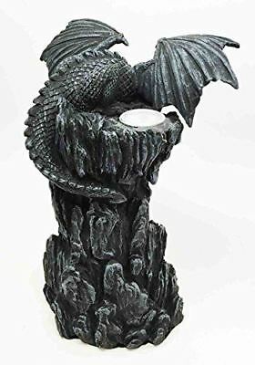 Ebros Dark Rocky Mountain Chernos Dragon Backflow Incense Tower Burner Statue