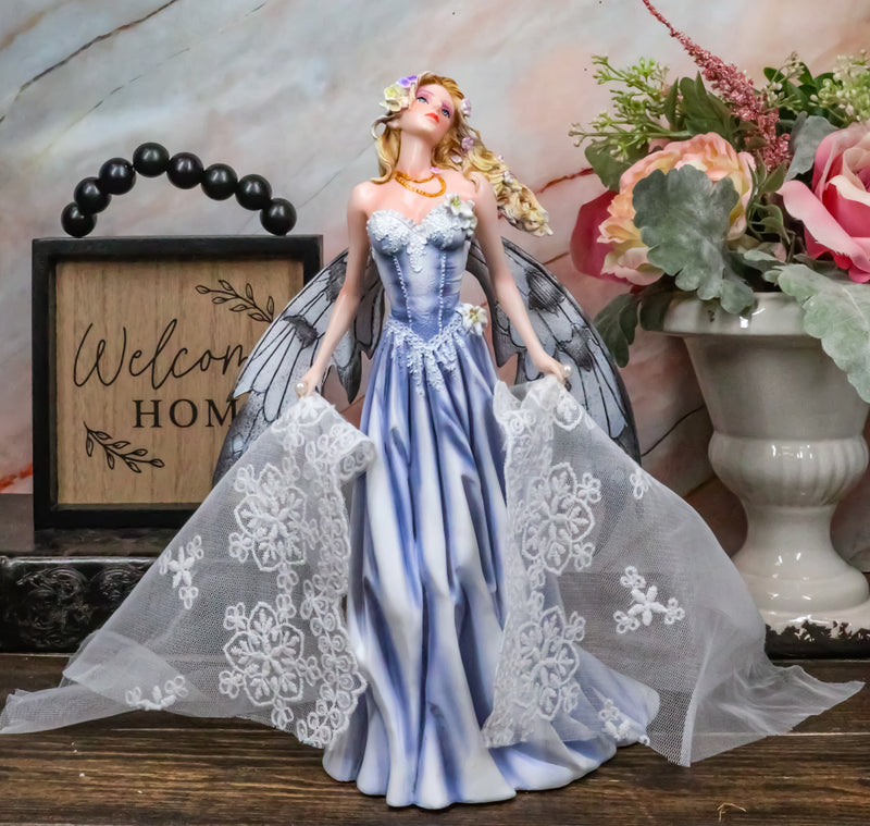 Ebros Last Light Ethereal Bridal Fairy Statue with Embroidered Sheer Fabric 10.5" Tall by Nene Thomas Decorative Mythical Fantasy Figurine Collectible As Gift Ideas for Women Or Girls Anniversary