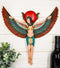 Large Ancient Egyptian Goddess Isis Ra With Open Wings Wall Decor Statue Plaque