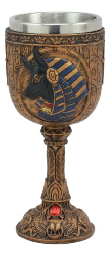 Egyptian Anubis Wine Goblet God Of The Dead And Afterlife Wine Chalice 6oz