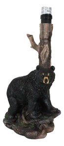 Rustic Western Roaming Forest Black Bear Desktop Table Lamp Lighting Decor 20"H