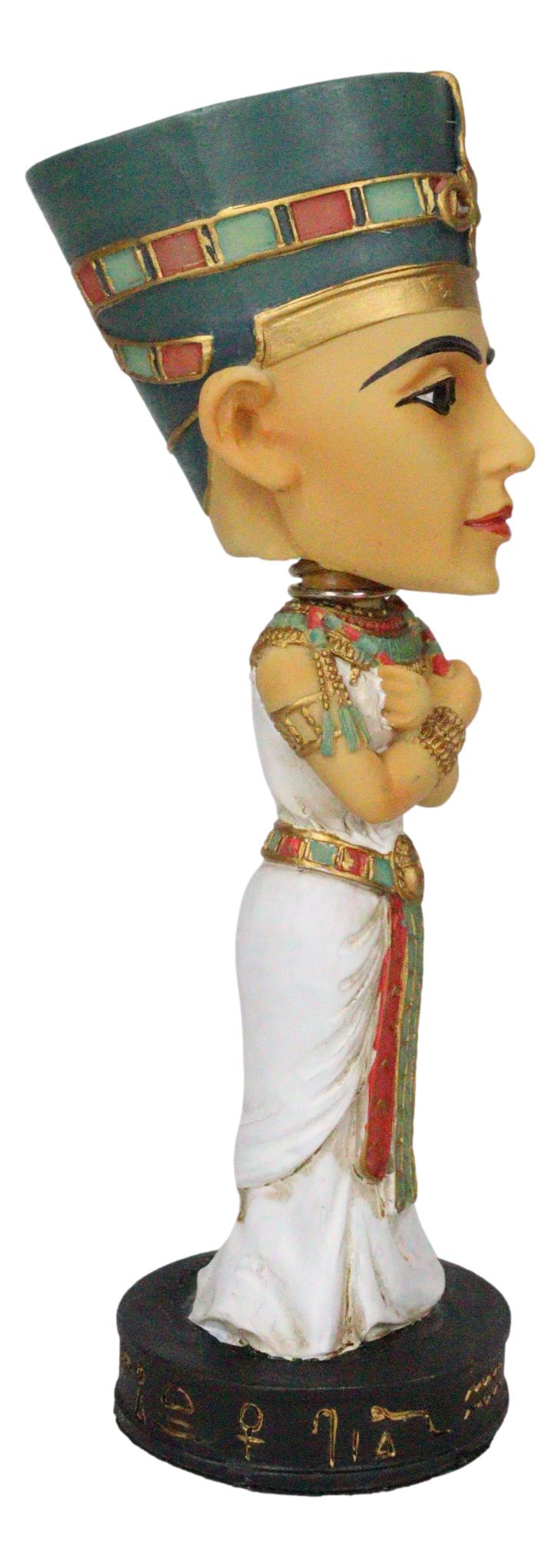 Egyptian Dynasty Queen Nefertiti Neferneferuaten Bobblehead Figurine Egypt Toy - Ebros Gift