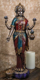 Large Hindu Goddess Of Prosperity And Wisdom Lakshmi Shri Thirumagal Statue 20"H