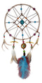 Set Of 2 Southwestern Tribal Indian Boho Chic Floral Feather Wall Dreamcatchers