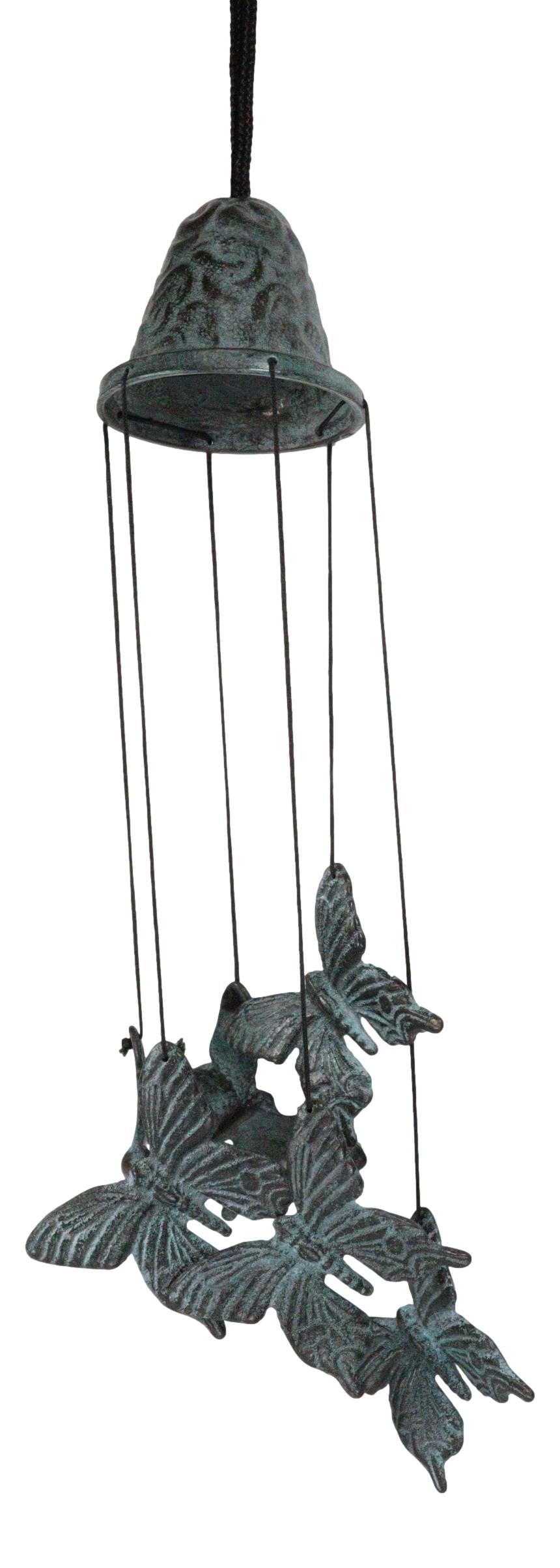 Cozy Cottage Garden Butterfly Mariposa Brass Resonant Relaxing Wind Chime Patio