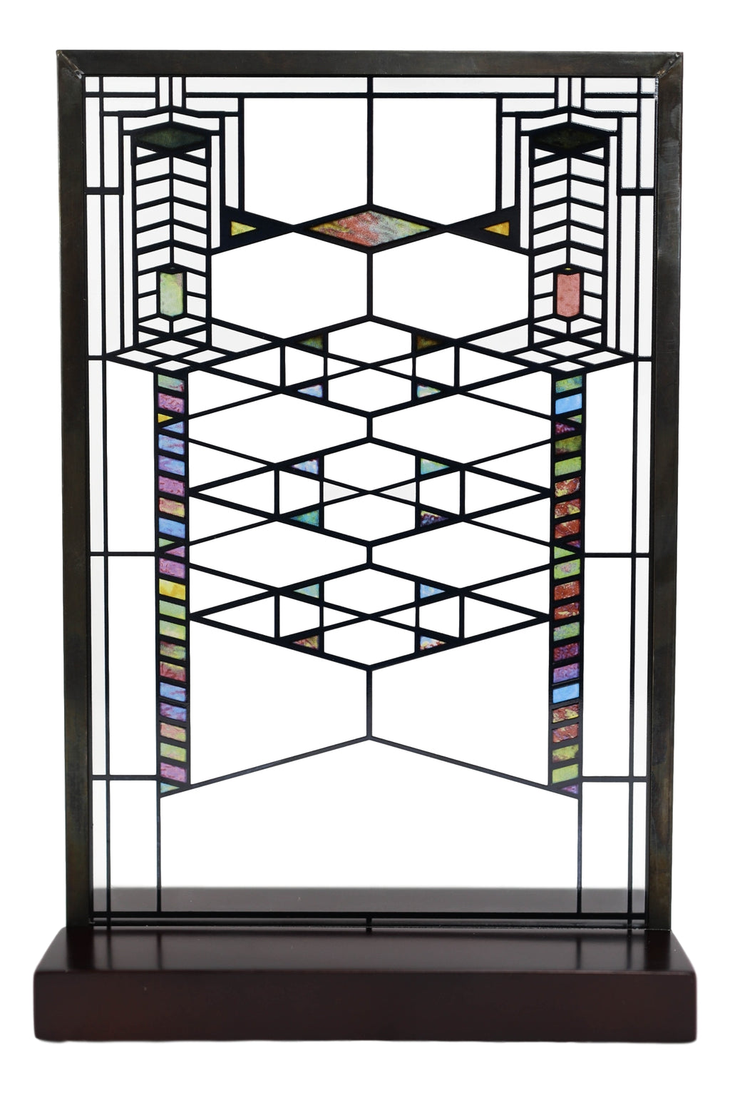 Frank Lloyd Wright Martin House Casement Window Stained Glass Panel De- Ebros Gift Frank Lloyd Wright Martin House Casement Window Stained Glass Panel De- Ebros Gift