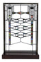 Ebros Frank Lloyd Wright Robie House Modern Stained Glass Metal Framed Hanging Wall Decor