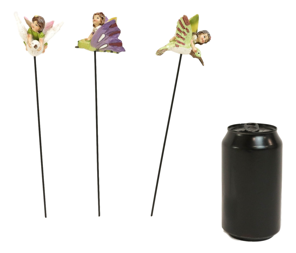 Ebros Mini Fairy Garden Fairies Stakes Set of 3 Mini Garden