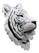 Rare Blue Eyed White Tiger Wall Bust Sculpture Blue Ice Predator Forest Figurine