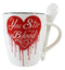 Ebros Vampire Love Valentine You Stir My Blood Coffee Ceramic Cup Mug And Spoon Set