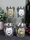 Mythical Fantasy Albino And Gray Wolf Shot Glasses 2-Ounce Set Of 4 Novelties