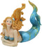 Ebros 6"L Colorful Nautical Mermaid Mergirl Lying On Sea Floor And Daydreaming Statue