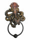 Steampunk Octopus Kraken Tentacle Warrior Decorative Resin Door Knocker Figurine