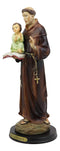 Ebros Catholic Church Saint Anthony of Padua Carrying Baby Jesus Statue 12.75"H