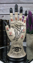 Psychic Fortune Teller Chirology Palmistry Eye Of Providence Hand Palm Figurine