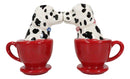 Kissing Dalmatian Dogs in Tea Cup 3.5'' Tall Magnetic Salt and Pepper Shakers