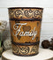 Western Rustic Tuscany Scroll Art Inspirational Family Waste Basket Trash Bin