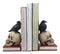 Ebros Raven Crow Perching On Skull with Ancient Book Bookends Set 7.5" Tall