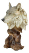 Ebros Large Wildlife Woodlands Gray Wolf Bust Statue 10.75" Tall Wolf Head Sculpture