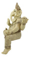 Ebros 15" Tall Hindu Ganesha Holding Modaka Bowl & Lotus Table Edge Shelf Sitter - Ebros Gift