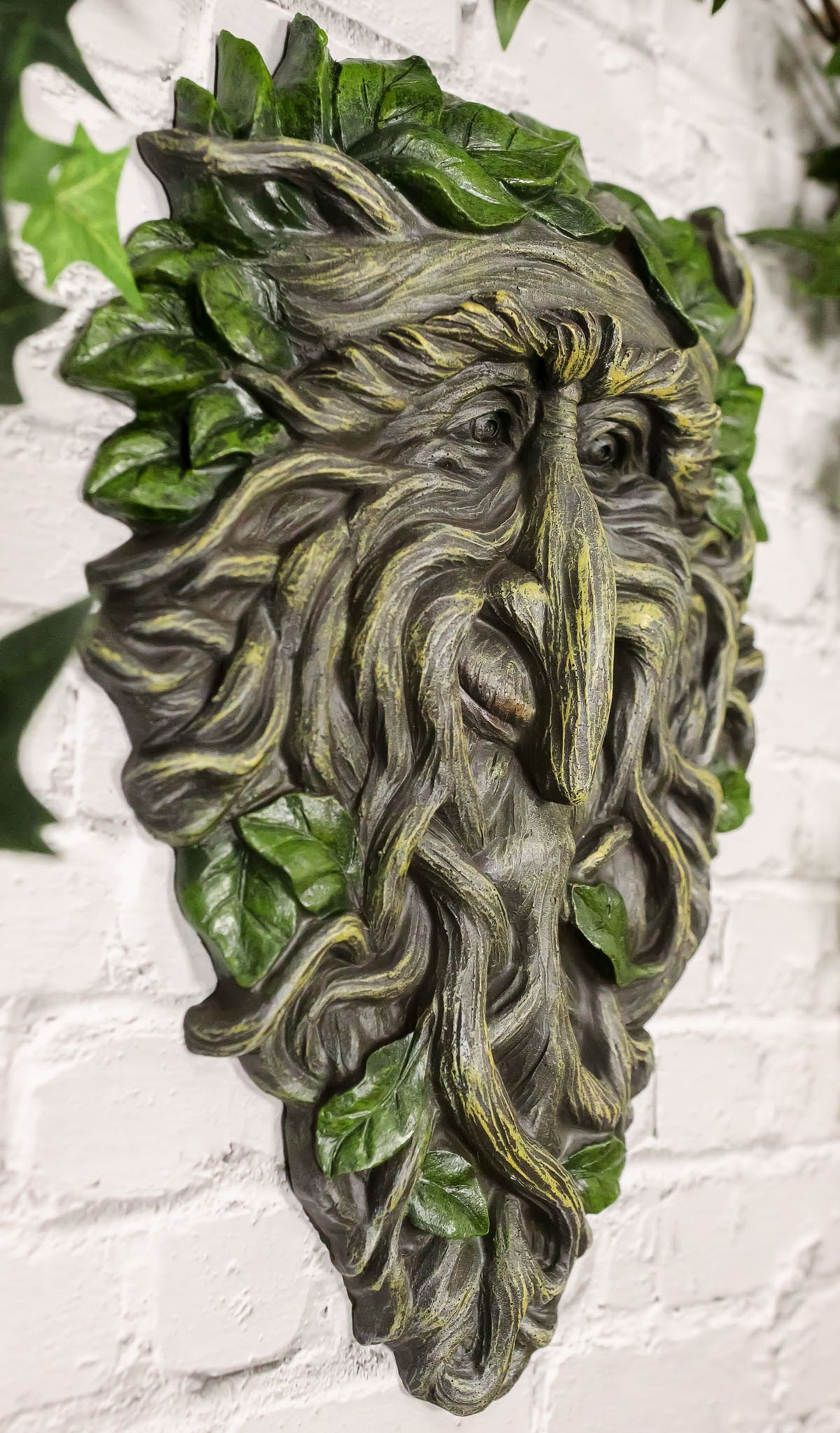 Ebros Celtic Somerset Summer Vines Greenman Hanging Wall Decor Plaque 10.5" High