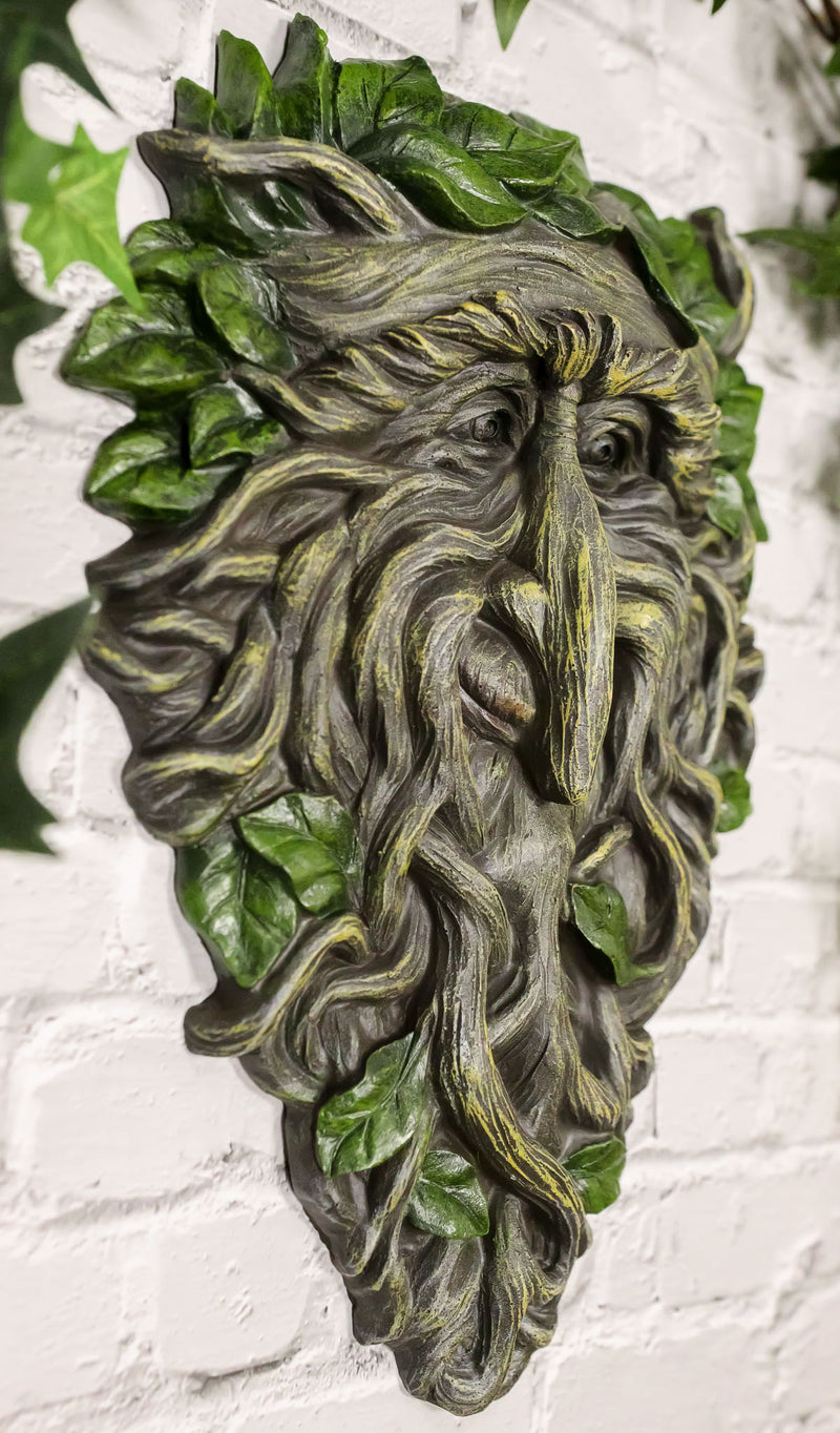 Ebros Celtic Somerset Summer Vines Greenman Hanging Wall Decor Plaque 10.5" High
