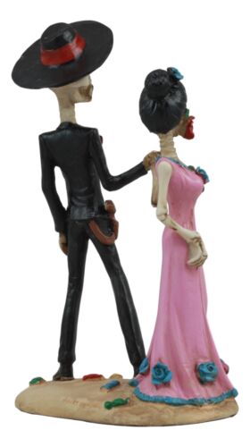 Day of The Dead Latin Tango Skeleton Couple Dancing Statue 5.75"HDias De Muertos - Ebros Gift