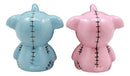 Ebros Furrybones Elephant Voodoo Skeleton Ceramic Salt And Pepper Shakers Set
