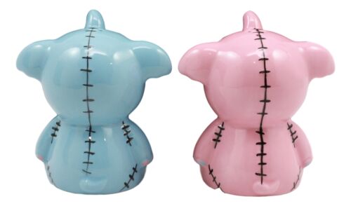 Ebros Furrybones Elephant Voodoo Skeleton Ceramic Salt And Pepper Shakers Set