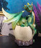 Whimsical Smiling Green Hatchling Baby Dragon Hatchling In Egg Shell Figurine