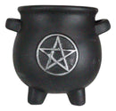 Black Pentagram Cauldron Terracotta Succulent Plant Planter Pot Or Pen Holder