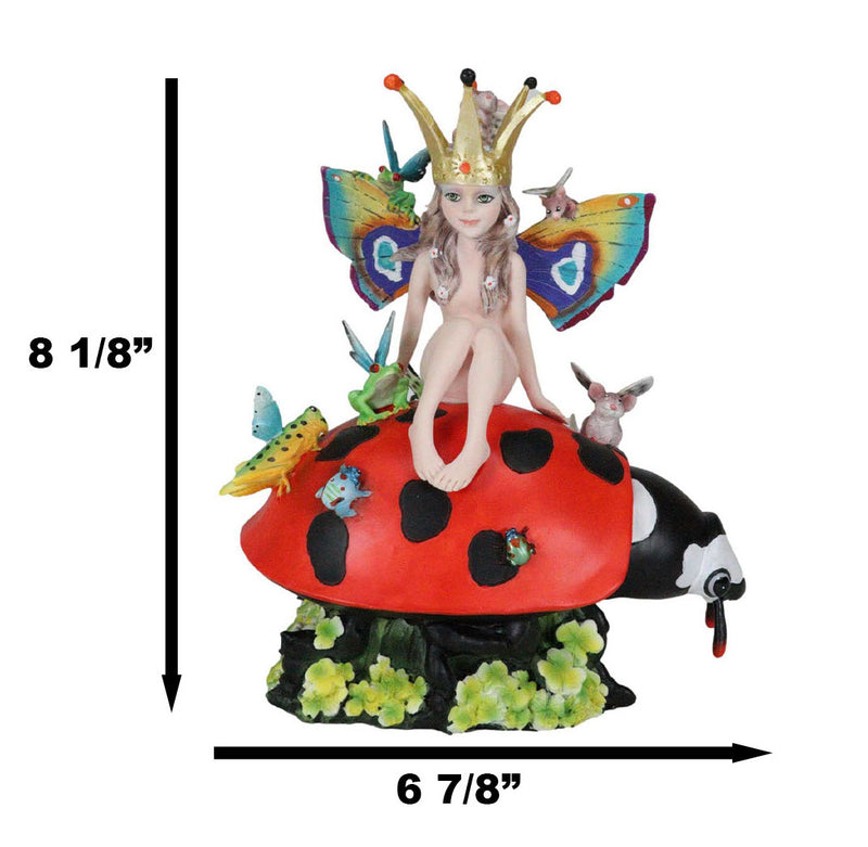 Ebros Sheila Wolk Chariot Fabulous Fairy Journey Statue 8" Tall Fantasy