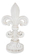 Ebros Rustic Southwest French Fleur De Lis On Ornate Base Stand Desktop Figurine 12"H