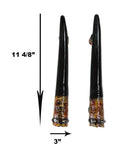 Set of 2 Rustic Western Buffalo Bison Ox Cattle Horns Barn Door Bar Pull Handles
