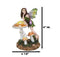 Tribal Fairy With Purple Potion Gourd And White Rabbit By Mushrooms Figurine
