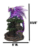 Metallic Purple Dragon On Greenman Tree Canopy Backflow Incense Cone Burner