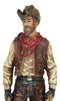 Western Full Outfit Cowboy Holding Cattle Lasso Ropes Statue 15.5"H