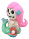 Ebros Little Mermaid Furrybones Figurine Small 2.75 Inch Tall Furry Bones Skeleton Decor Statue