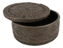 Aztec Maya Solar Sun Calendar Mesoamerican Medallion Jewelry Box Figurine
