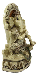 Ebros 12" Tall Hindu God Ganesha Playing Shehnai Flute Statue Figurine - Ebros Gift